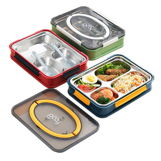 Picture of Portable Stainless Steel Lunch Box With Spoon & Fork
