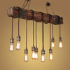 Picture of Vintage Wood Industrial Pendant Light