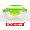 Picture of Ikoo Square Glass Food Container With High Top Lid (800ML)
