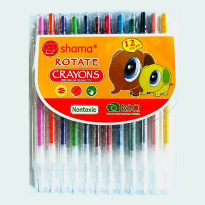 Picture of 12pcs Wax Rotating Crayons
