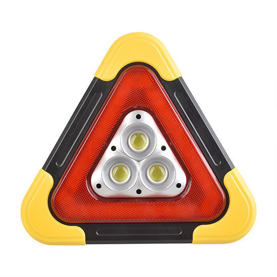 Picture of Triangle Emergency COB Lamp Solar + USB Charge (White & Red)