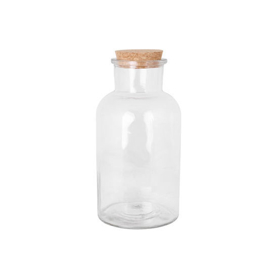 Picture of Glass Jar with Cork Lid (Height - 9 Cm)