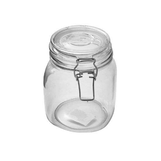 Picture of Glass Jar With Clip (15 Cm Height)