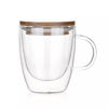 Picture of Double Wall Glass Mug with Bamboo Cover - 200 ML