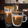Picture of Double Wall  Glass Mug with Bamboo Cover - 450 ML