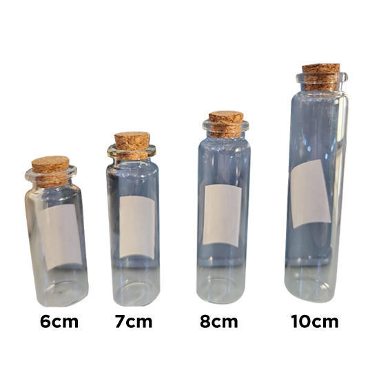 Picture of Glass Bottle (Height :  6 Cm, 7 Cm, 8 Cm, 10 Cm)