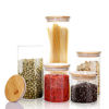 Picture of Glass Canister Set With Bamboo Lid (5 Pcs)