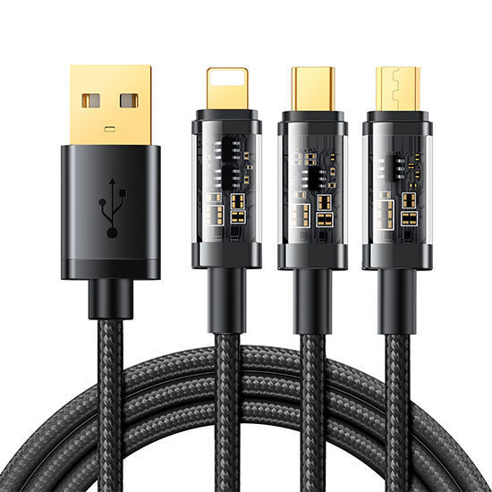 Picture of Joyroom 3 in 1 Data Cable 1.2M 3.5A (Lightning + Type C + Micro)