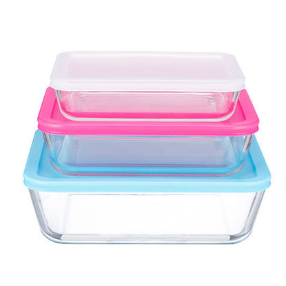 Picture of Ikoo Rectangle Glass Container W/Lid 2600ml