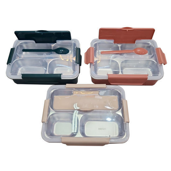 Picture of Lunch Box with 4 compartment and spoon
