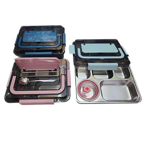 Picture of Llunch Box with 5 compartment + spoon and chopstick