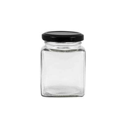 Picture of Square Jar with Lid (Dimensions : 6 x 9cm)