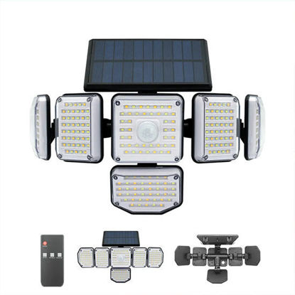 Picture of Solar Wall Light 6 Sides W/PIR Sensor + Remote (3 Modes)