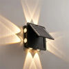 Picture of Solar Wall Light 4 Sides / 8 Leds W/Flexible Panel (Warm White)