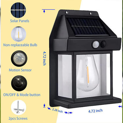 Picture of Solar Filament 1 Bulb Style Light 12W / 3 Modes HN-W016 (Warm White)