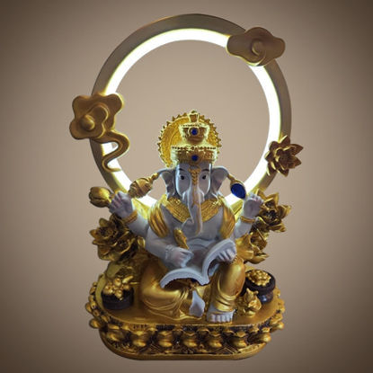 Picture of Ganesh Statue with Led Arch Light