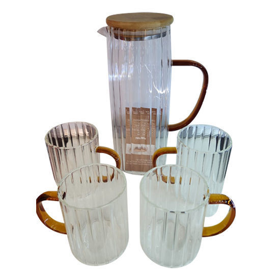 Picture of Glass Jug 1,000ml + 4 Tumblur