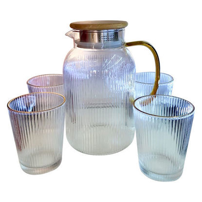Picture of Glass Jug with 4 tumbur