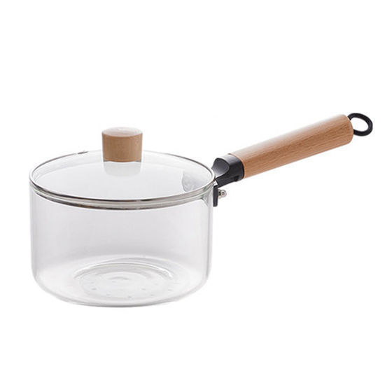 Picture of Glass Saucepan with Wooden Handle