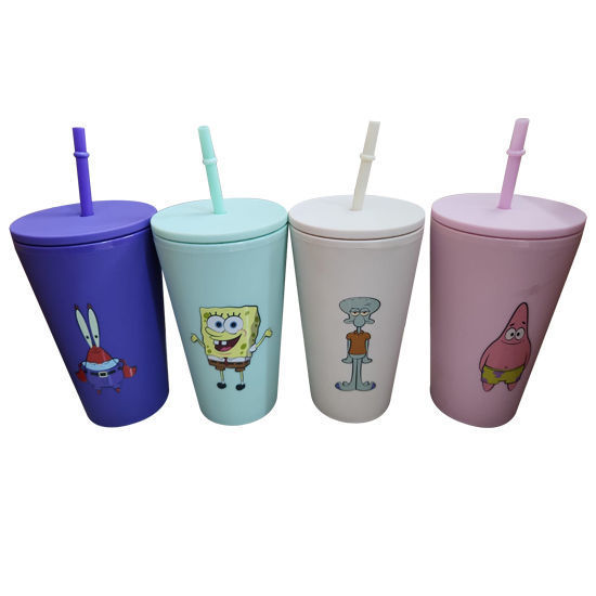 Picture of Mug Sponge Bob with Straw - 450ml