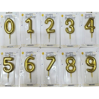 Picture of Gold Number Candle