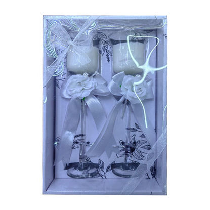 Picture of 1 Pair Wedding Toasting Flute Candle