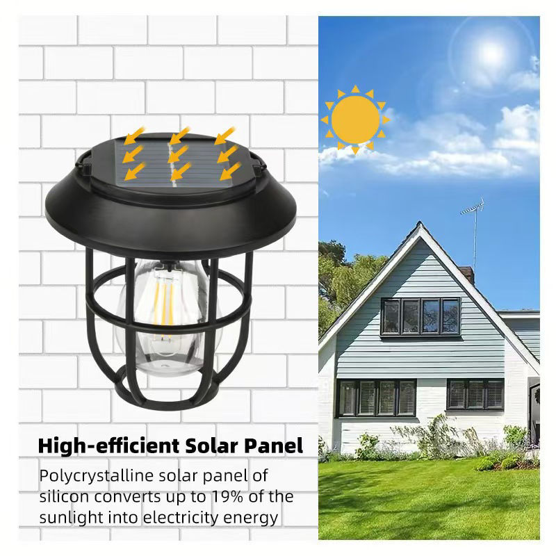 AFC Trading. Solar Vintage Filament Bulb Ceiling/Hanging Light