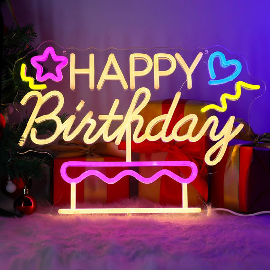 Picture of Happy Birthday neon sign