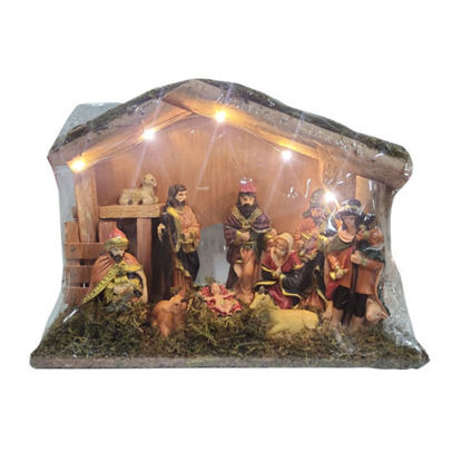 Picture of Nativity Set with Light (25 x 19 x 18cm)