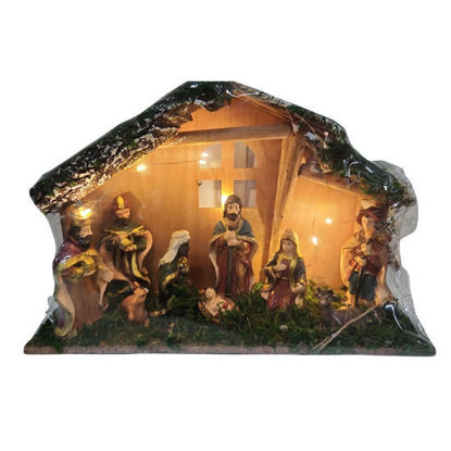 Picture of Nativity Set with Light - (30 x 20cm)