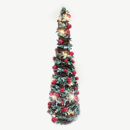 Picture of Xmas Tree W/Berries & Light (40 cm)