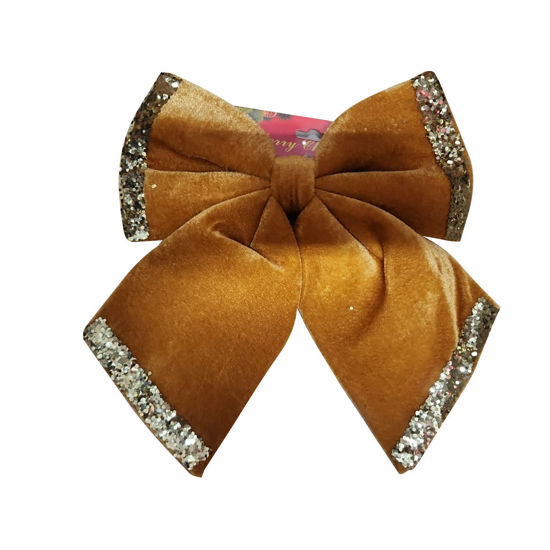 Picture of Xmas Velvet Bow with Glitter (30 x 30cm)