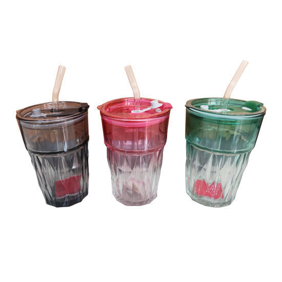 Picture of Glass Tumblur With Straw