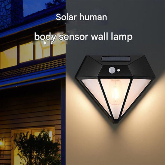 Picture of Solar Diamond Shape Wall Lamp HN-C009D (Warm White)