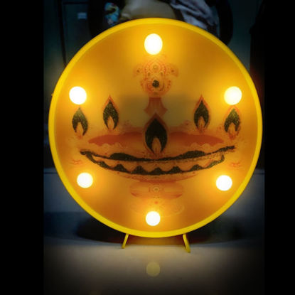 Picture of Led Round Indian Frame Light (2pcs AA battery)