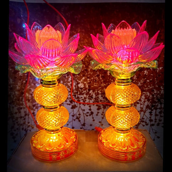 Picture of Lotus Led  flower - 1 pair - 20cm (Electric or Battery operated)