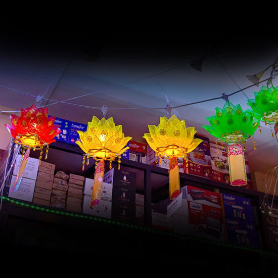 Picture of 10pcs Lotus Hanging Lights - 3.5mts