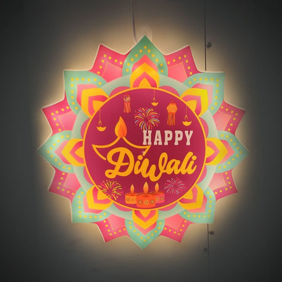 Picture of Happy Divali Diya Spike Frame