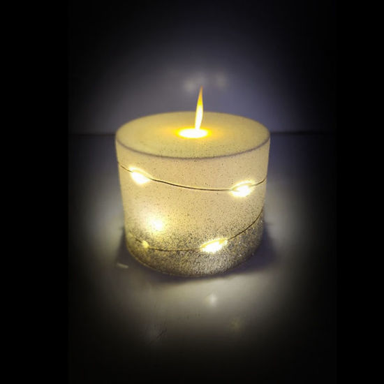 Picture of Wire Light Candle Glitter - 5.5cm