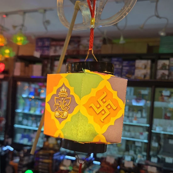 Picture of Divali Paper Lantern Light W/Stick