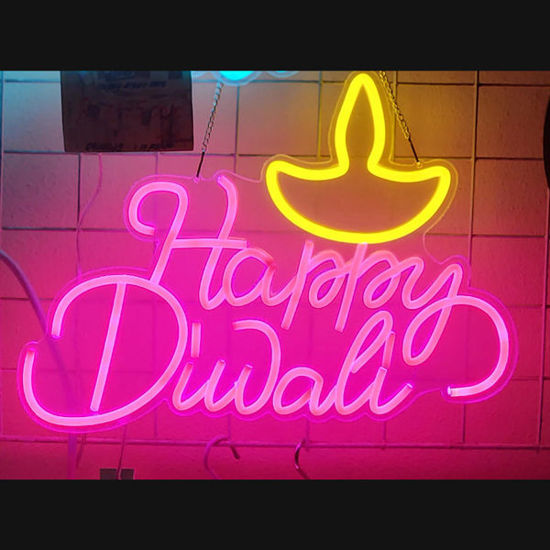 Picture of Happy Divali neon frame