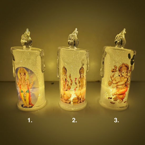 Picture of Acrylic Ganesh / Luxmee candle - 10cm