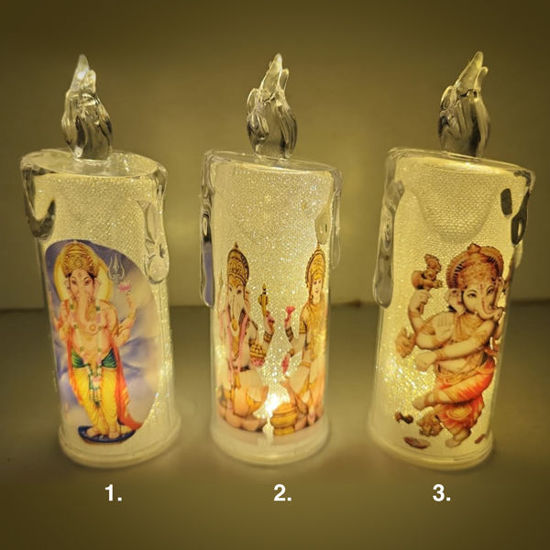 Picture of Acrylic Ganesh / Luxmee candle - 12cm