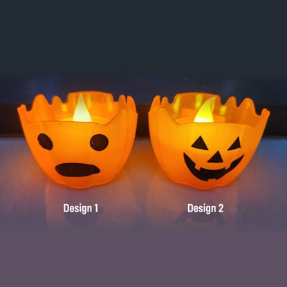 Picture of Halloween Pumpkin Tealight Candle