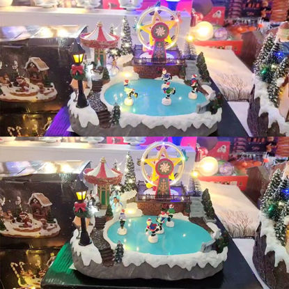 Picture of Xmas Carousel Snow Skating W/Light & Music