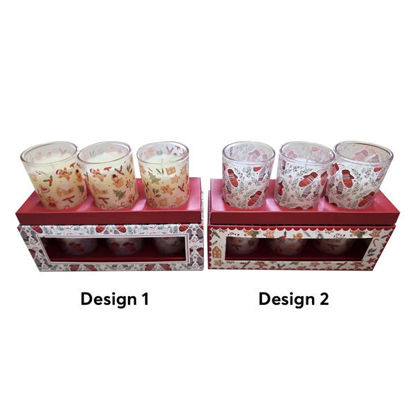 Picture of Fragranced Candles Xmas Designs- 3pcs