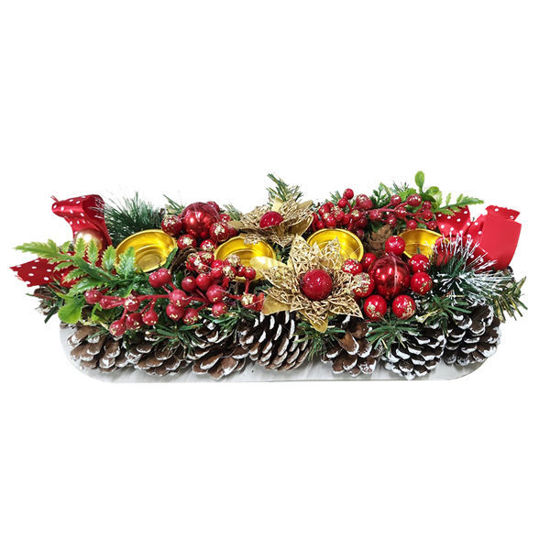 Picture of Xmas Candle Holder - 4pcs (35x15cm)