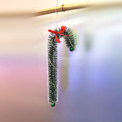 Picture of Xmas Cane Green Leaf (23cm)