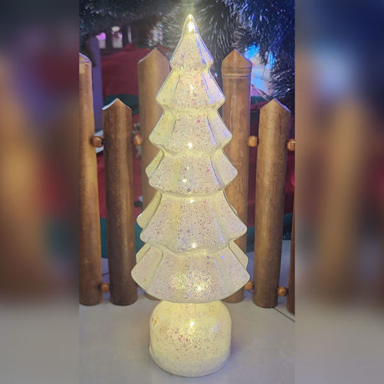 Picture of Xmas Snow White Tree With Light - 35cm