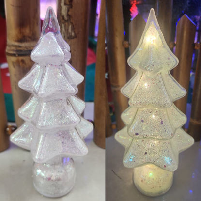 Picture of Xmas Snow White Tree With Light - 25cm